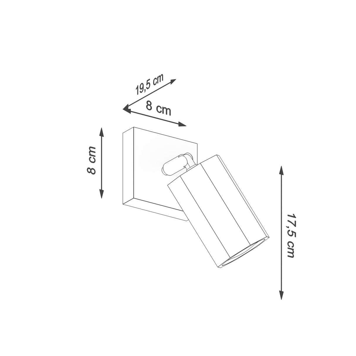Aplique de pared ZEKE, roble, GU10