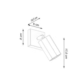 Aplique de pared ZEKE, roble, GU10
