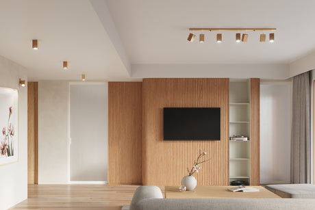 Aplique de pared KEKE, roble, GU10