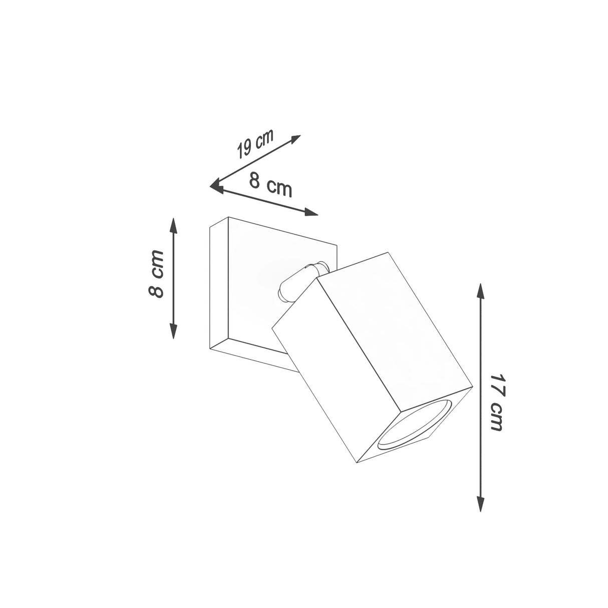 Aplique de pared KEKE, roble, GU10