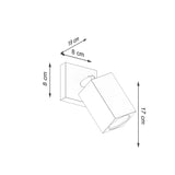 Aplique de pared KEKE, roble, GU10