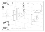 Aplique de pared LEGNO, E27