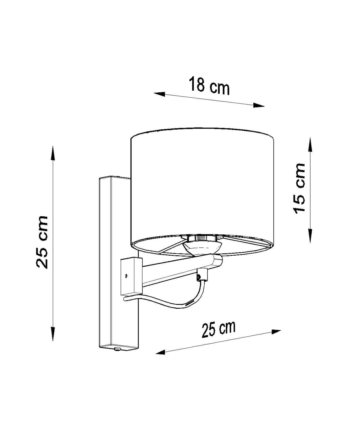 Aplique de pared LEGNO, E27