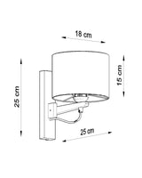 Aplique de pared LEGNO, E27