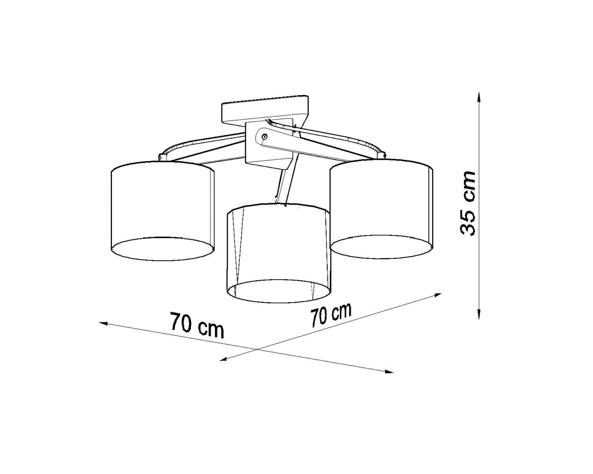 Aplique de techo LEGNO 3, E27