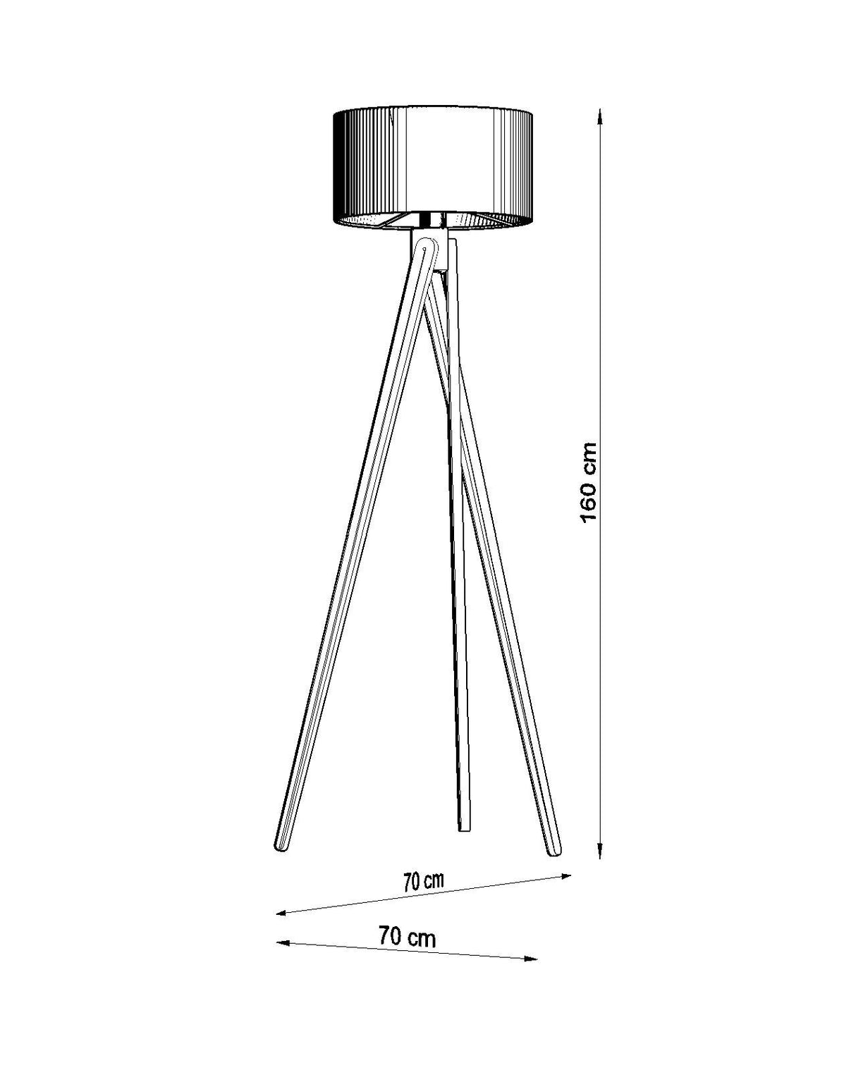 Lámpara de pie LEGNO 2, E27