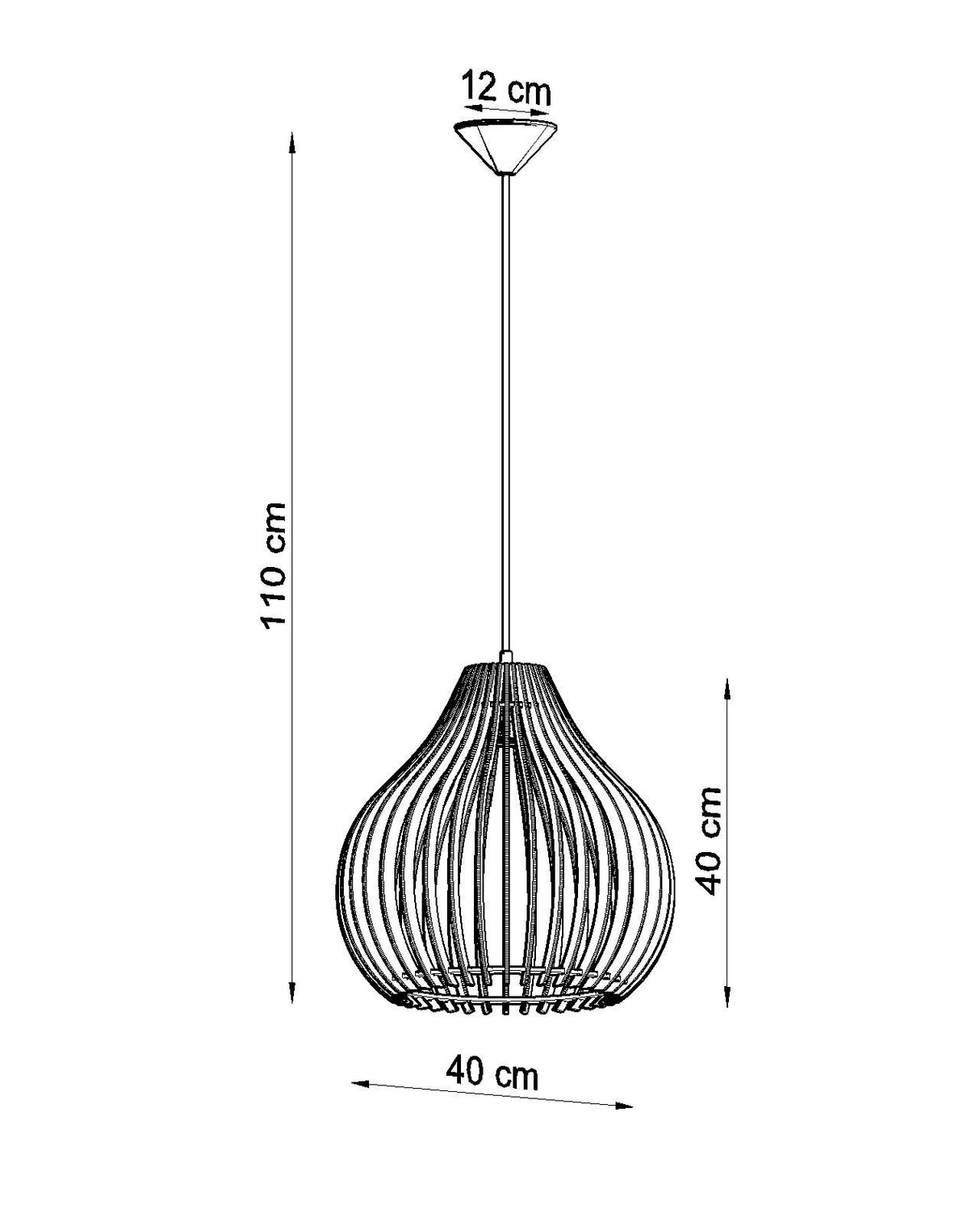 Lámpara colgante de Madera APRILLA, E27