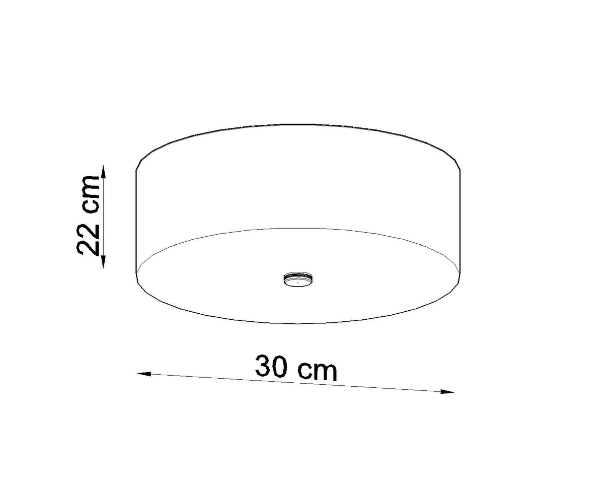 Aplique para techo SKALA 30 negro, E27
