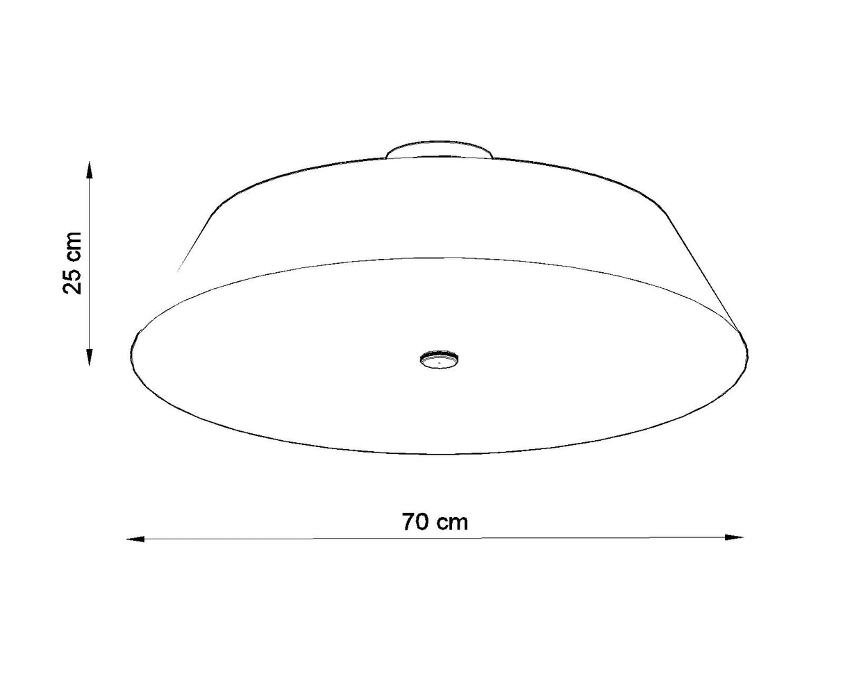 Aplique de techo VEGA 70 negro, E27