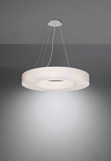 Lámpara suspendida SATURNO SLIM 70 blanca, E27