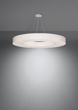 Lámpara suspendida SATURNO SLIM 90 blanca, E27