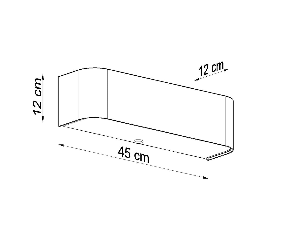Aplique de pared LOKKO negro, E27