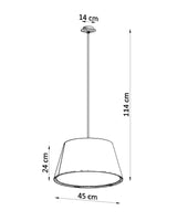 Lámpara suspendida CONO 45, E27