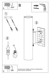 Aplique de pared LAGOS 2 negro, GU10