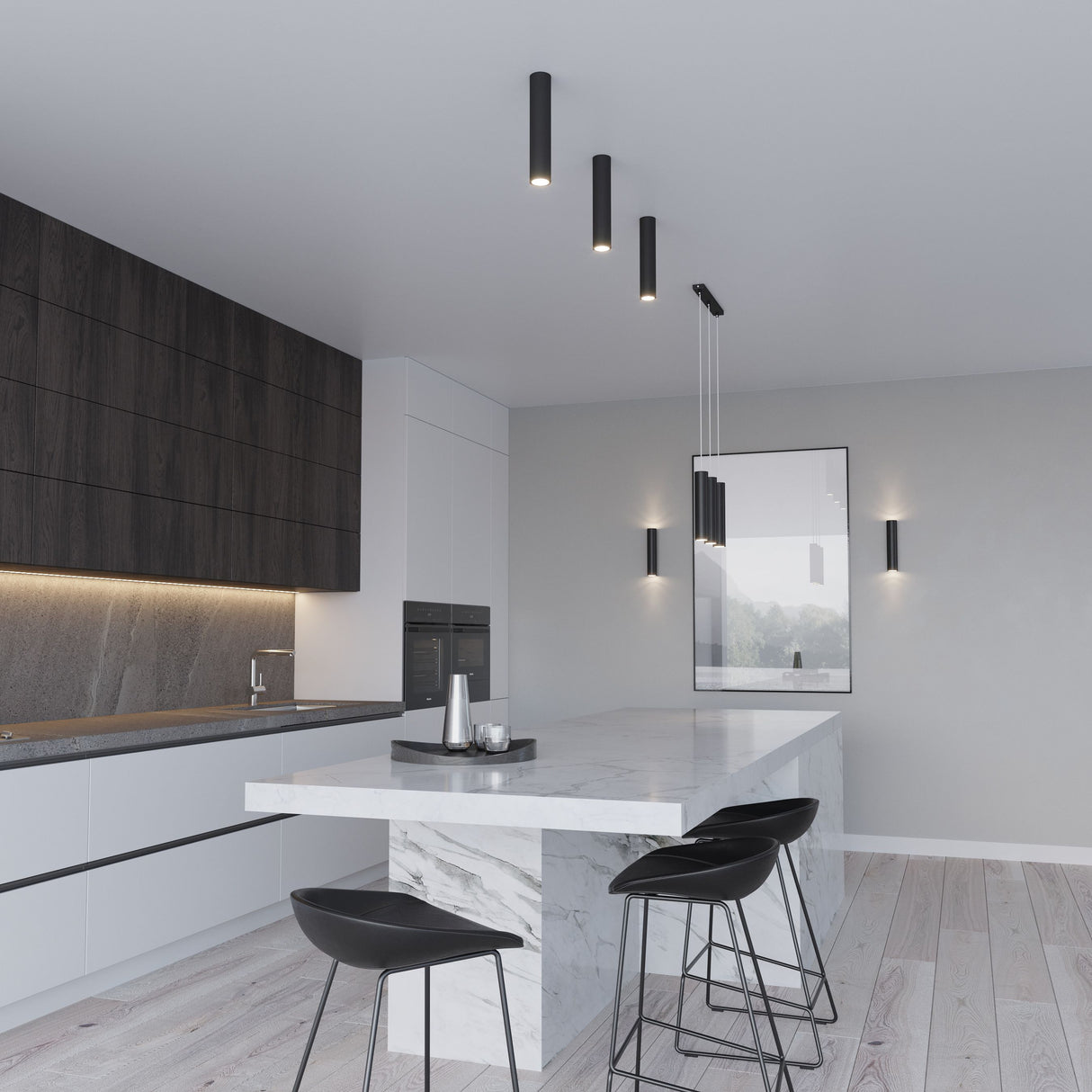 Aplique de pared LAGOS 2 negro, GU10