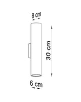Aplique de pared LAGOS 2 negro, GU10