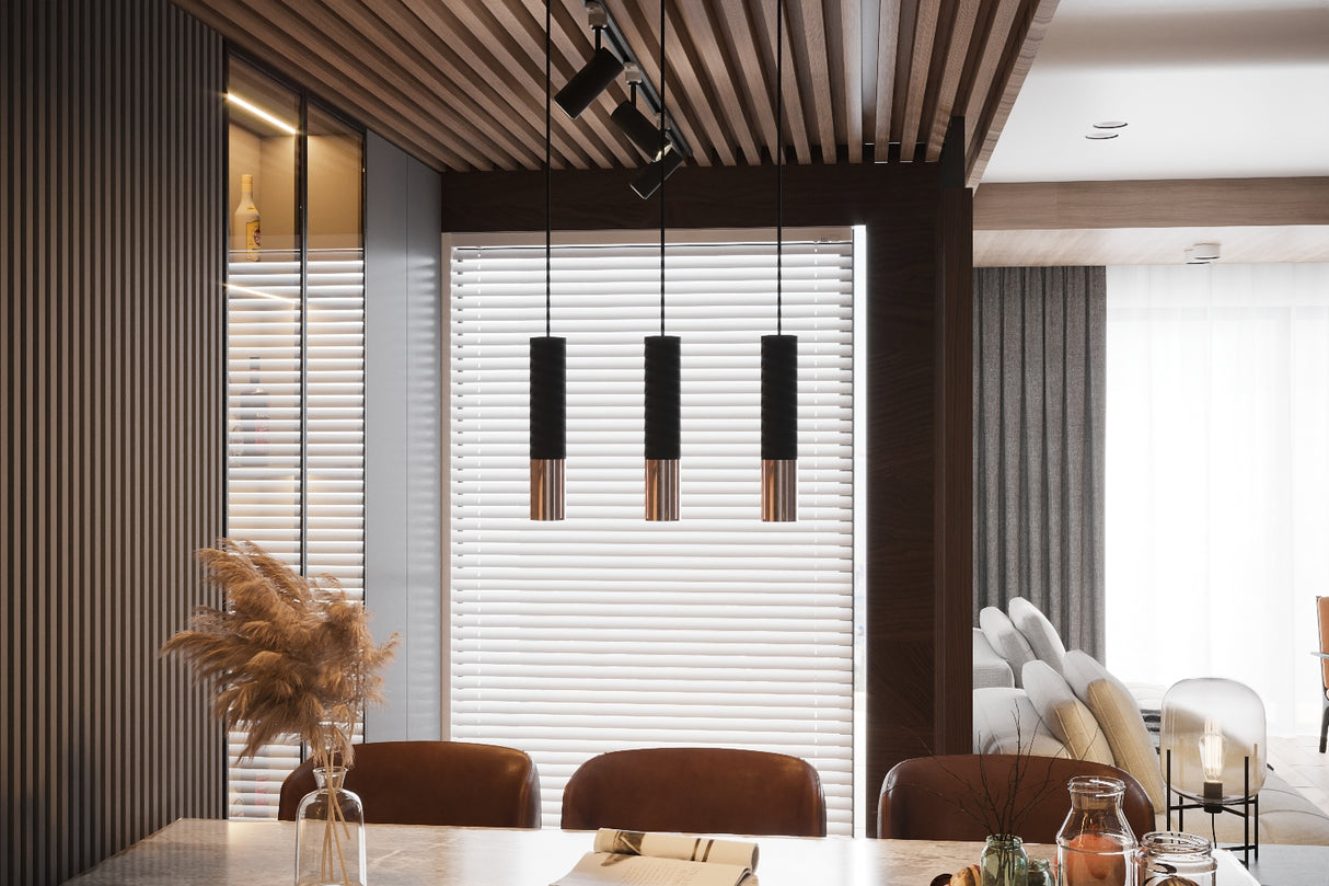 Aplique de pared LOOPEZ negro, GU10/cobre