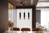 Aplique de pared LOOPEZ negro, GU10/cobre