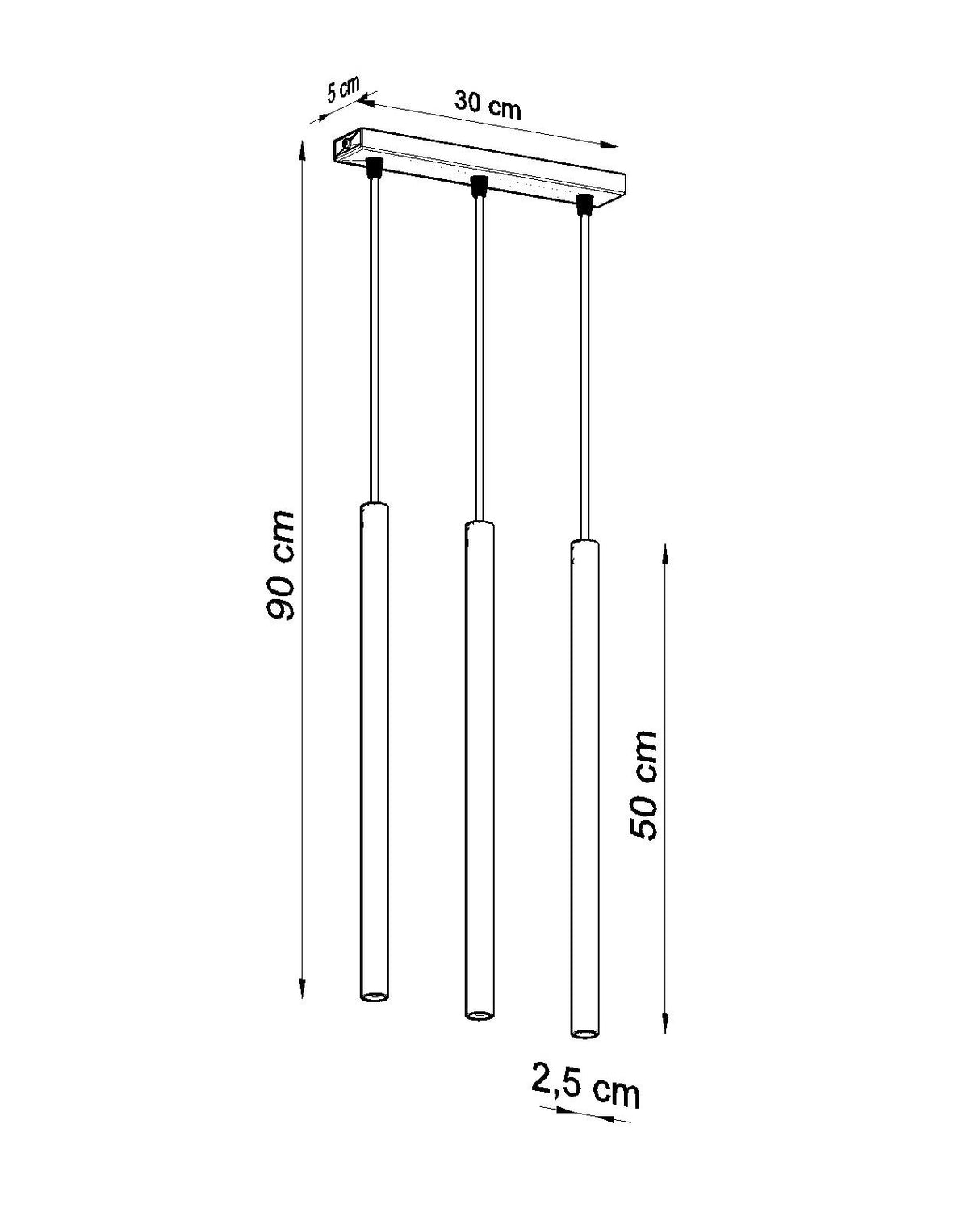 Lámpara de techo PASTELO 3 blanca, G9