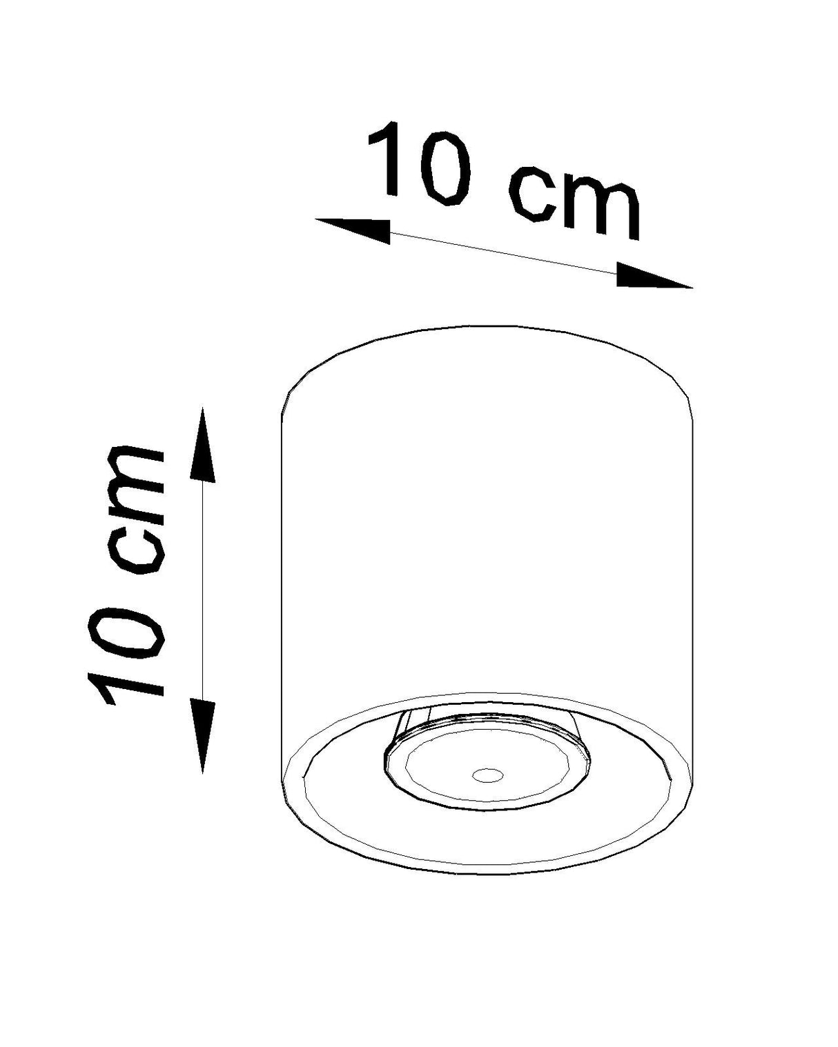 Aplique de techo ORBIS 1 blanco, GU10