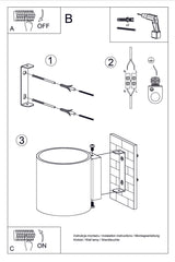 Aplique de pared ORBIS 1 blanco, G9