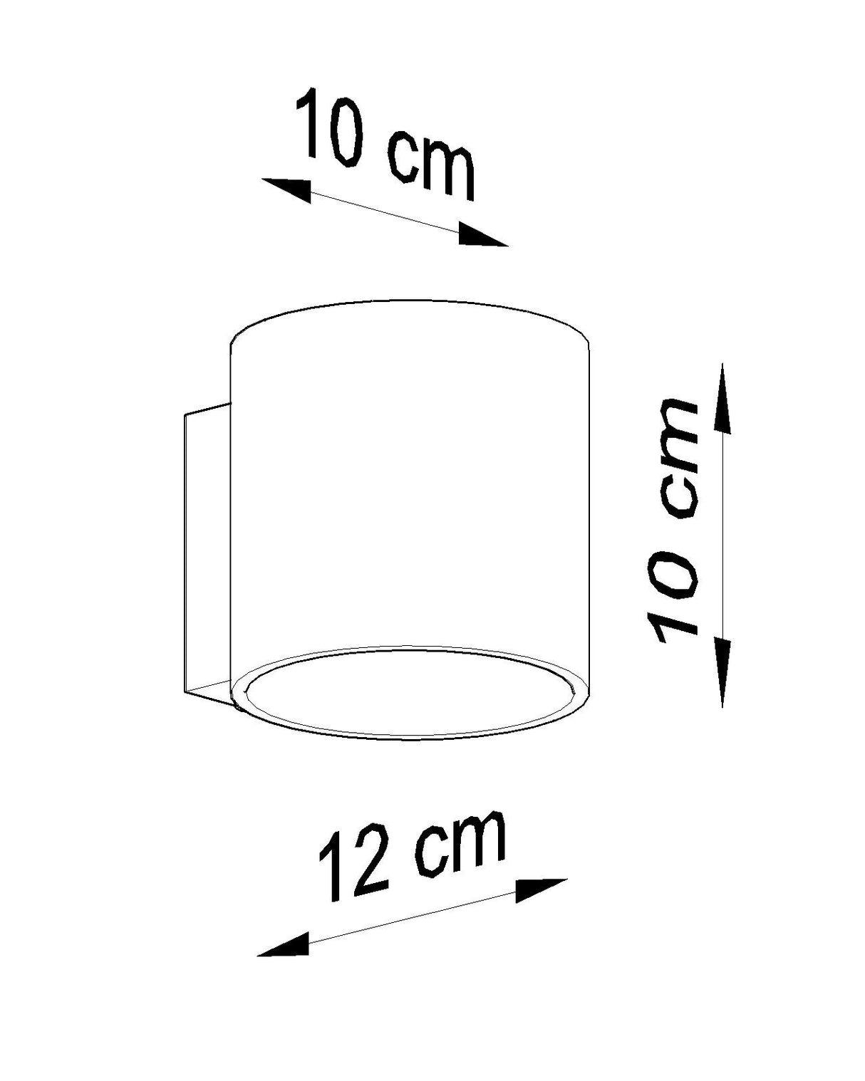 Aplique de pared ORBIS 1 blanco, G9