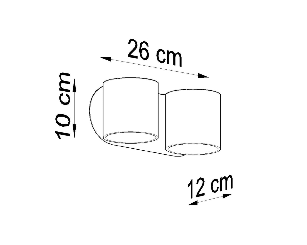 Aplique de pared ORBIS 2 negro, G9