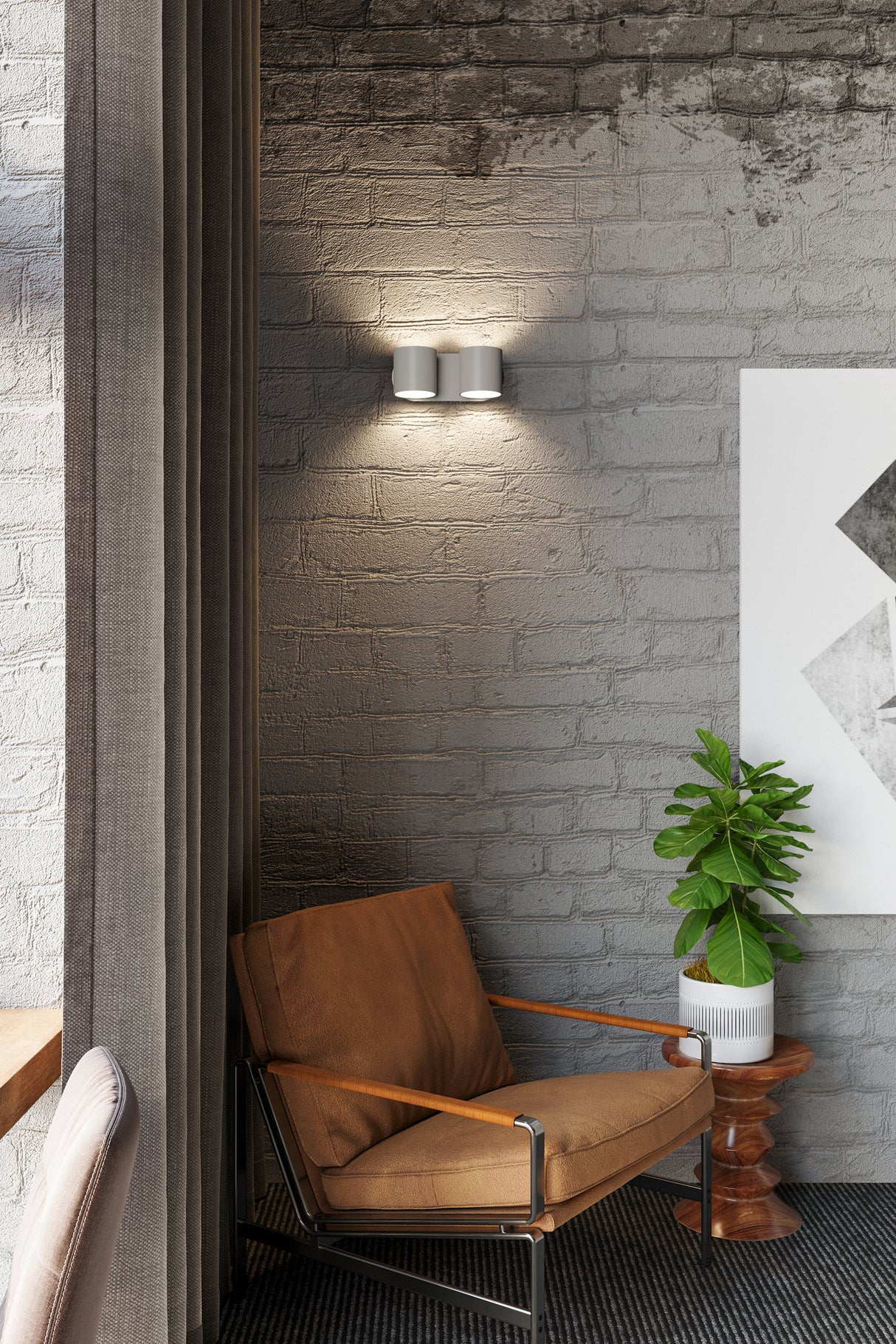 Aplique de pared ORBIS 2 gris, G9