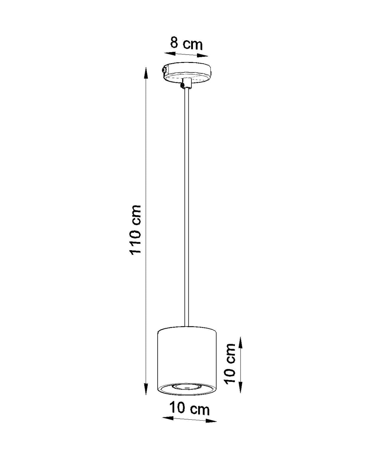 Lámpara de techo ORBIS 1 negro, GU10