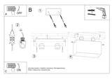 Aplique de techo QUAD blanco, GU10