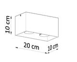 Aplique de techo QUAD blanco, GU10