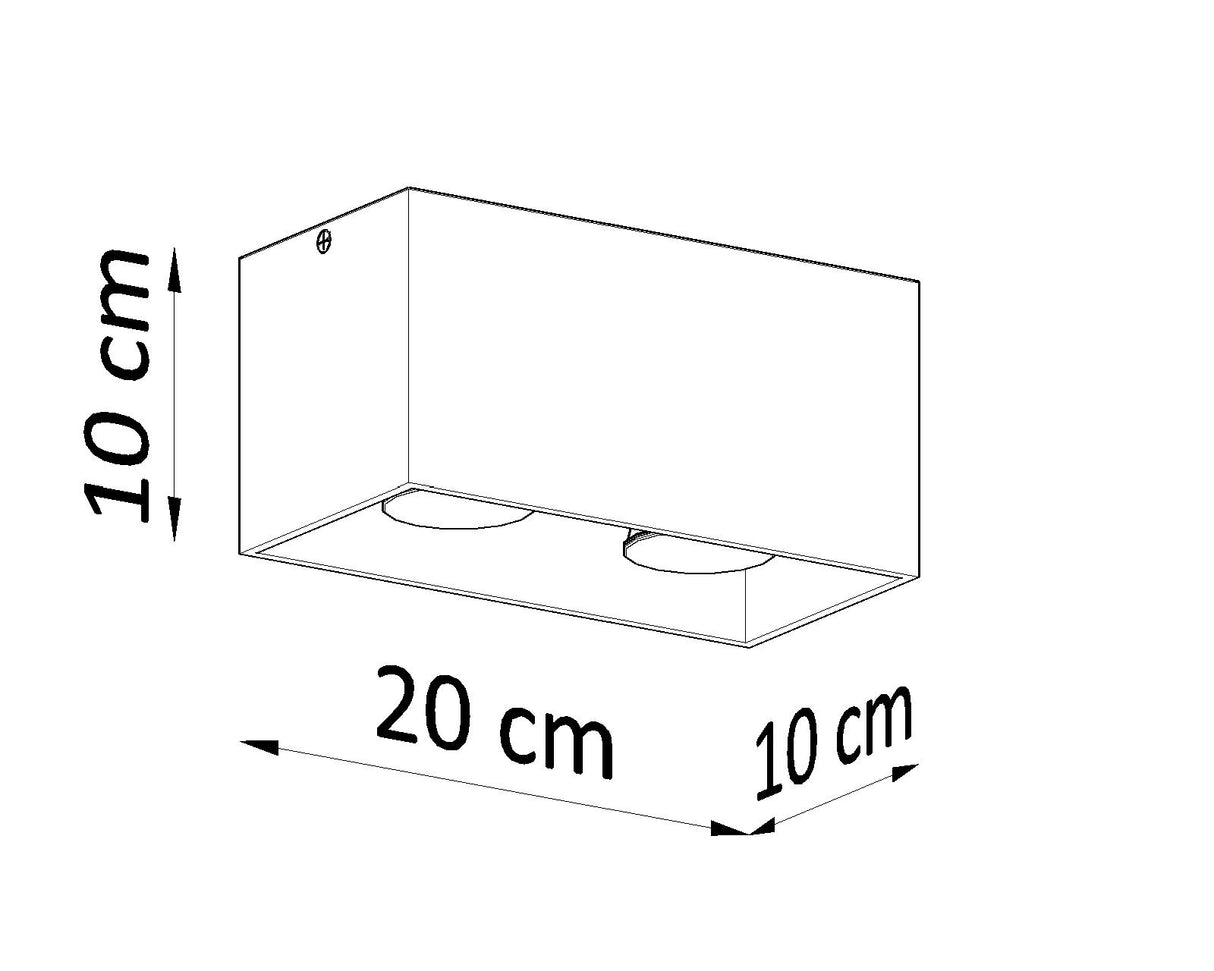 Aplique de techo QUAD negro, GU10