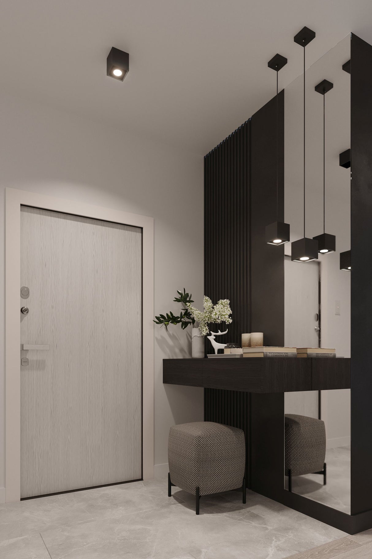 Aplique de pared QUAD 1 negro, G9