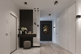 Aplique de pared QUAD 1 negro, G9