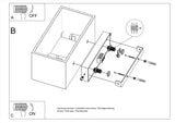 Aplique de pared QUAD MAXI negro, G9