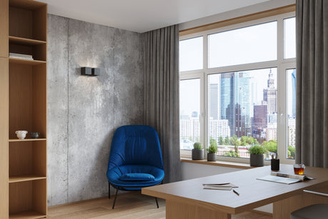 Aplique de pared QUAD 2 negro, G9