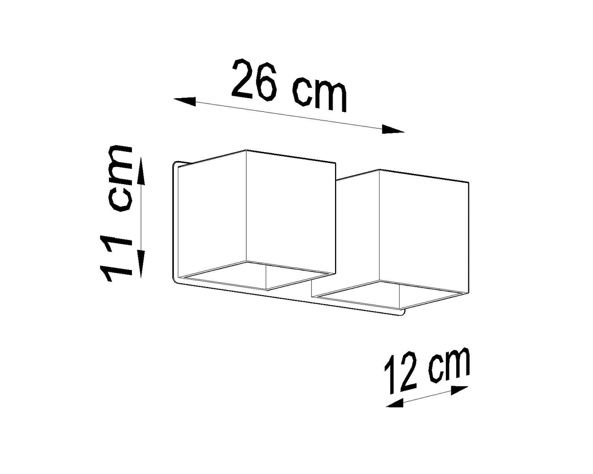 Aplique de pared QUAD 2 negro, G9
