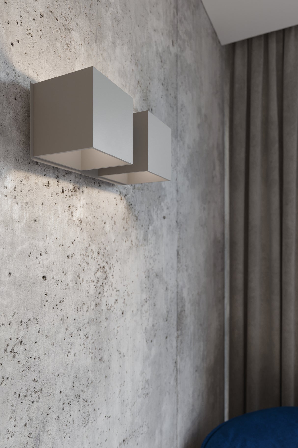 Aplique de pared QUAD 2 gris, G9