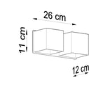Aplique de pared QUAD 2 gris, G9