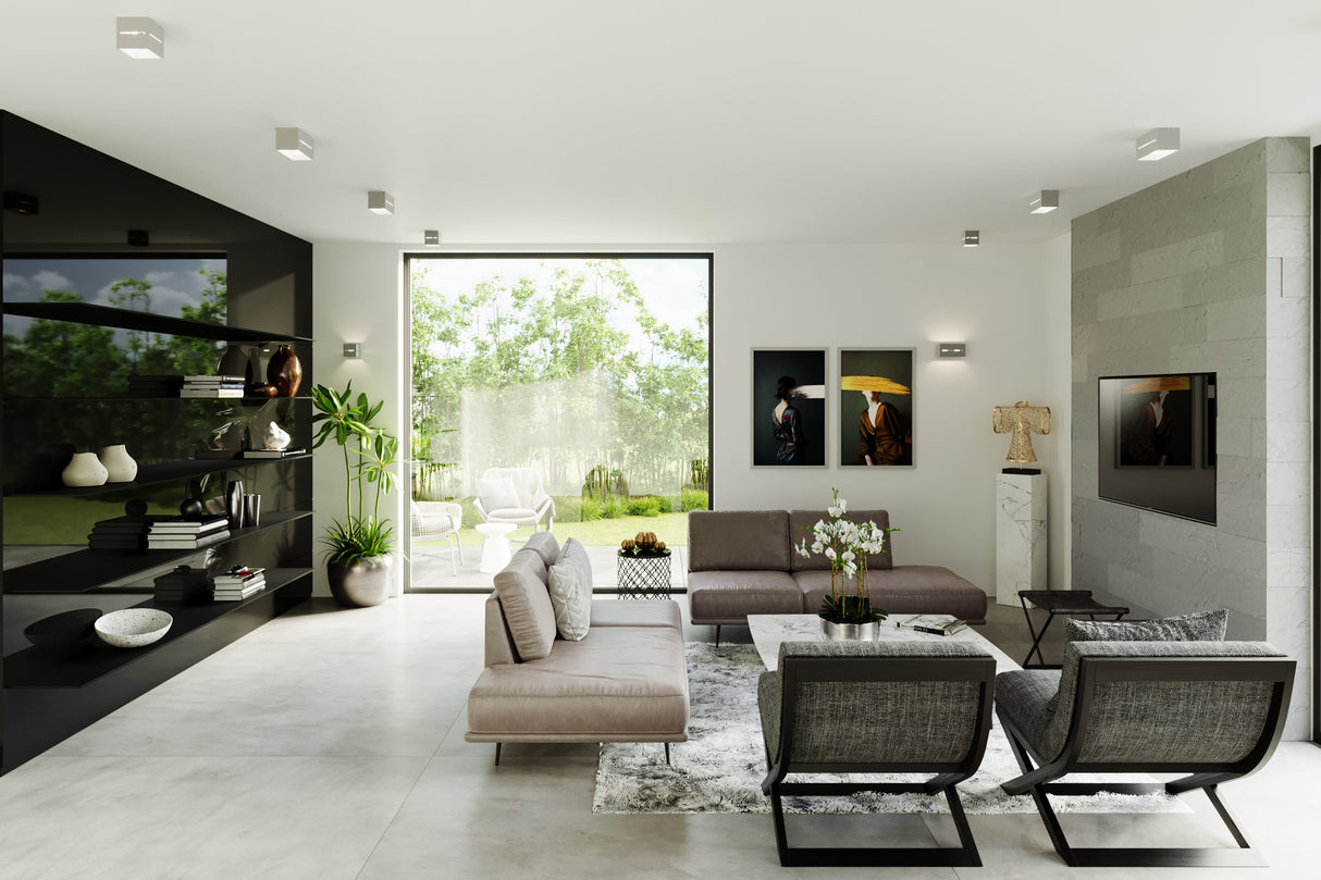 Aplique de pared LOBO gris, G9