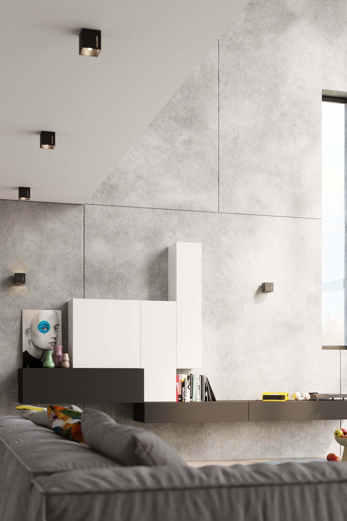 Aplique de pared PIXAR negro, G9