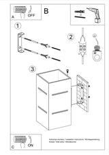 Aplique de pared BLOCCO blanco, G9