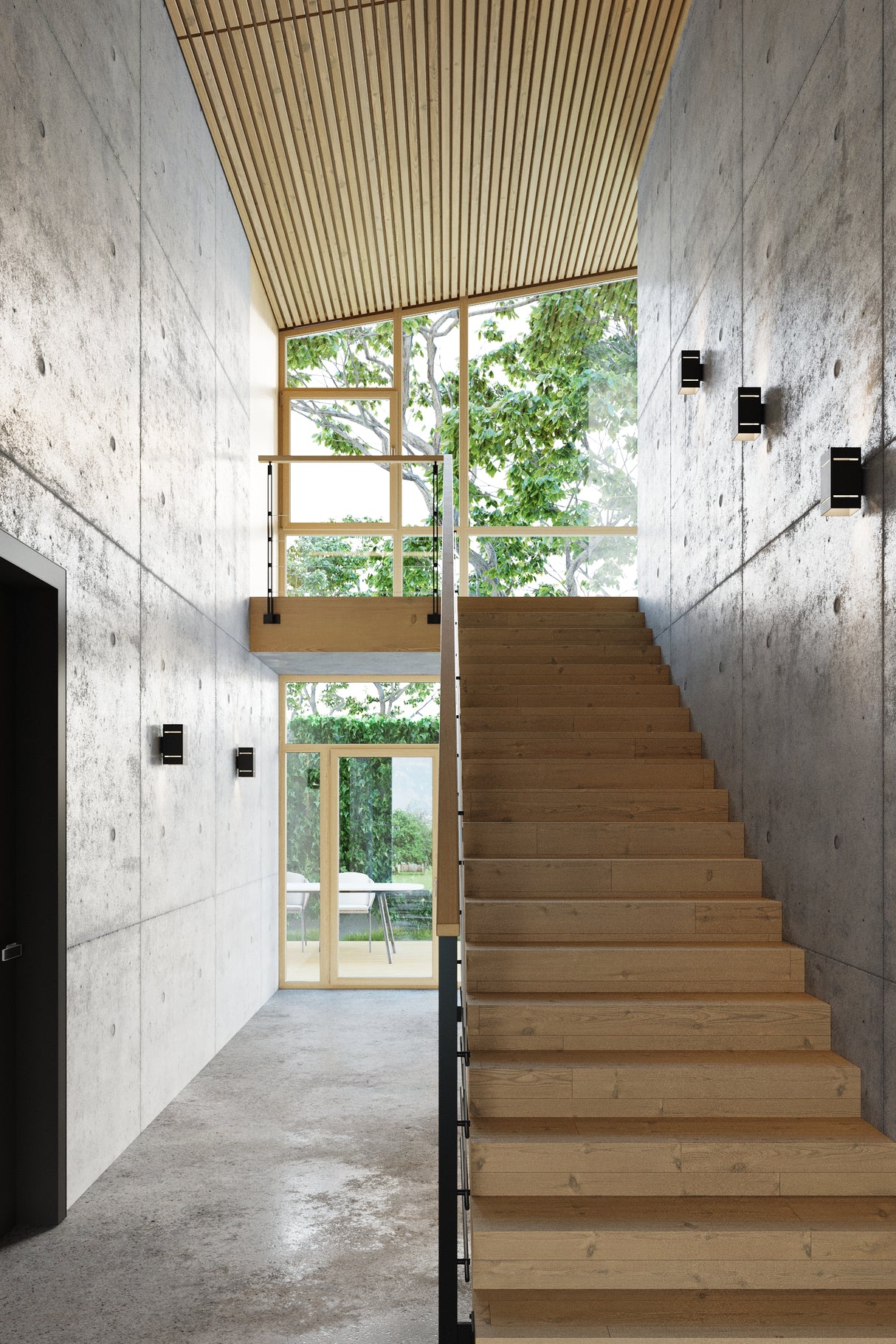 Aplique de pared BLOCCO negro, G9
