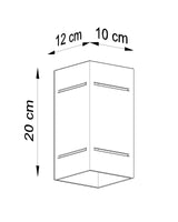 Aplique de pared BLOCCO negro, G9