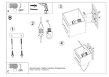 Aplique de pared LORETO negro, G9