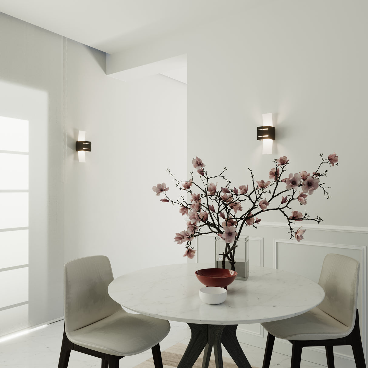 Aplique de pared LORETO negro, G9