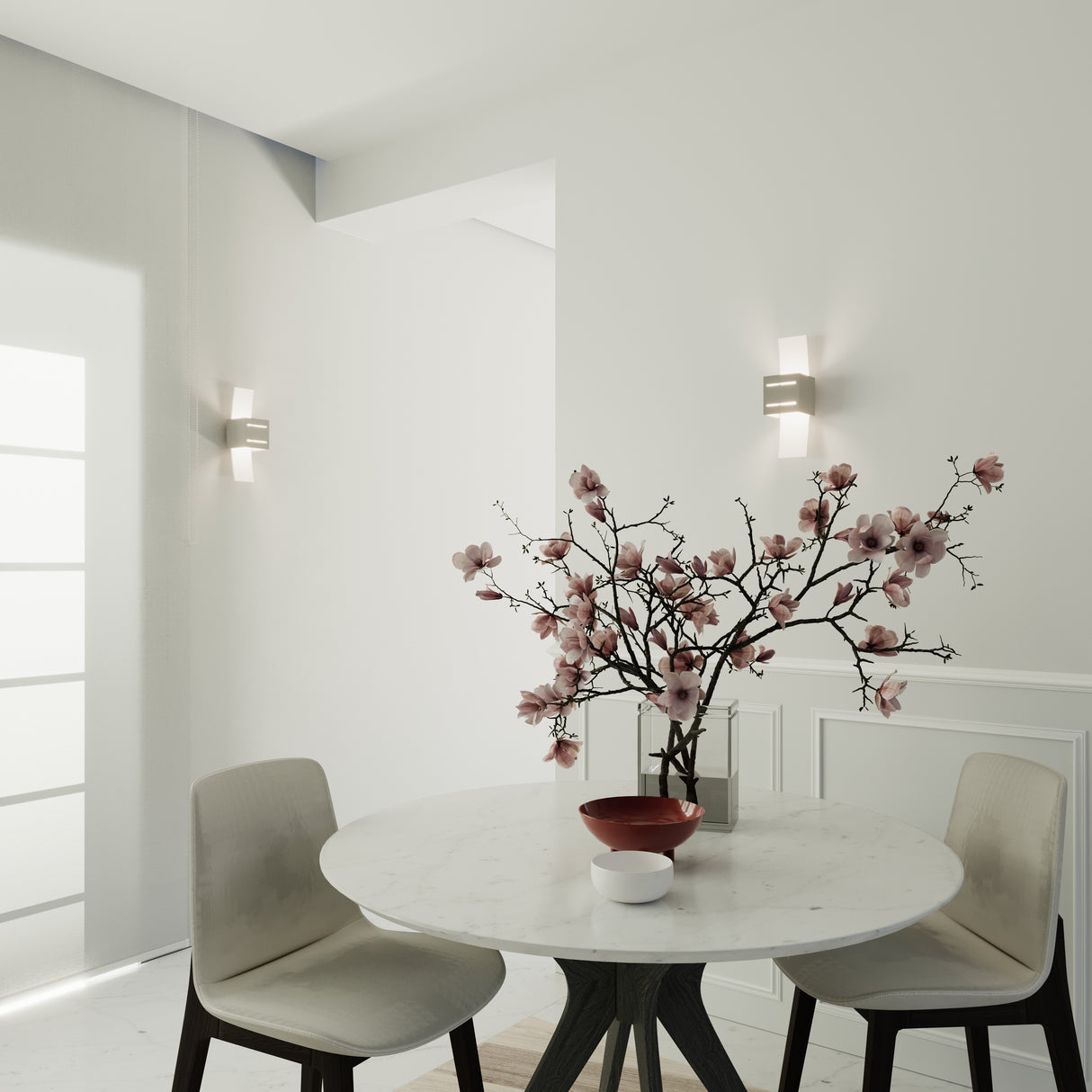 Aplique de pared LORETO gris, G9