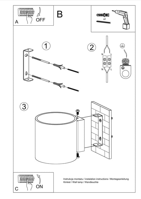 Aplique de pared VICI, G9