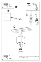 Aplique de techo QUAD 1 antracita, GU10