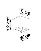 Aplique de pared LUCA LED 6w, blanco, IP54